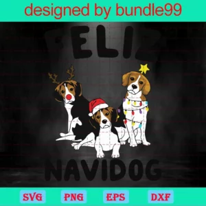 Feliz Navidog Svg, Christmas Svg, Mery Christmas, Christmas Dog, Dog Lover Invert