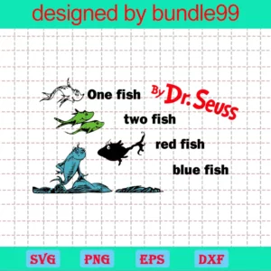 Fish Bundle, 1 Fish, Two Fish, Red Fish, Blue Fish, Cat In The Hat