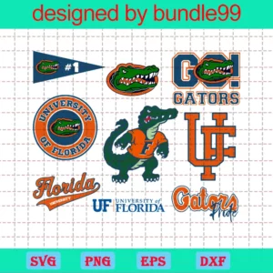Florida Gators Logo Bundle, Ncaa, Football