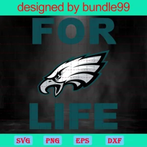 For Life, Nfl Sport, Nfl Football, Nfl Fan, Philadelphia Eagles Logo Invert