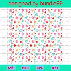 Funny Easter Day Eggs Pattern Invert