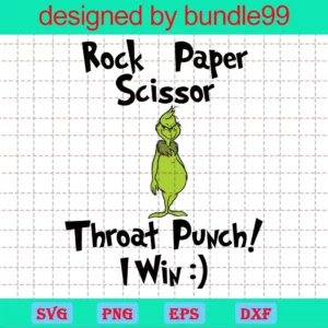 Grinch Rock Paper Scissors Throat Punch, The Grinch, Christmas