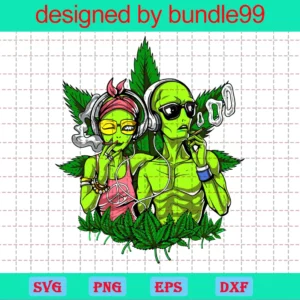 Hippie Aliens Smoking Weed Bong, Trending, Funny Weed Apparel