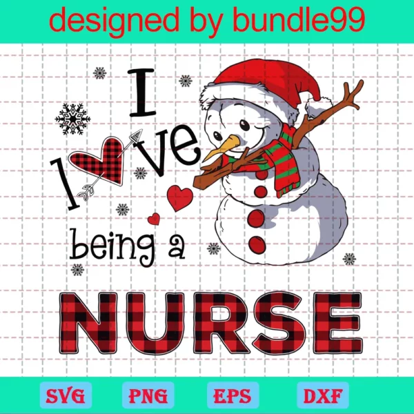 I Love Being A Nurse, Snow, Merry Christmas, Happy Holidays