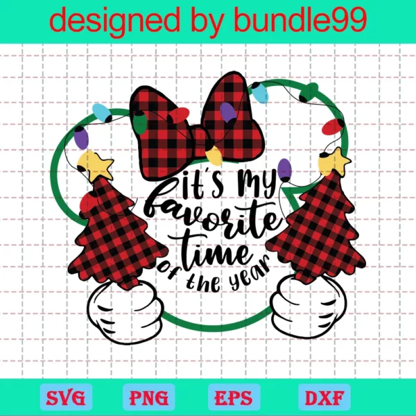 It'S My Most Wonderful Time Of The Year Svg, Family Holiday Vacation Trip Svg, Mickey Mouse Svg, Snowflake Mouse Svg, Mouse Ears Svg