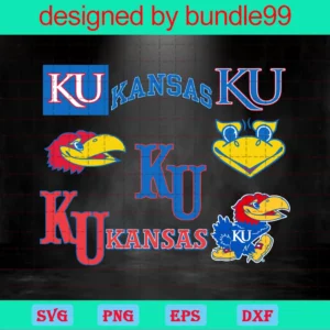 Kansas Jayhawks Football Bundle, Jayhawks Logo, Ku, Ncaa Invert