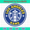Los Angeles Rams Starbucks Logo Cup Wrap Svg, Starbucks Cup For Cricut & Silhouette, Football Fan Love