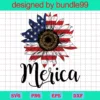 Merica Flag Sunflower 4Th July, File For Cricut, For Silhouette
