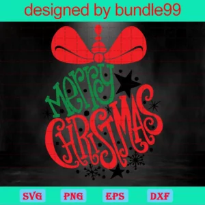 Merry Christmas Svg, Christmas Ball Svg, Merry Christmas Saying Svg, Christmas Svg, Christmas Clip Art, Christmas Cut Files, Cricut Invert