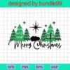 Merry Christmas Svg, Green Pine Forest Svg, Christmas Svg, Merry Christmas Saying Svg, Christmas Clip Art, Christmas Cut Files, Cricut