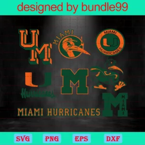 Miami Hurricanes Football Bundle, Ncaa Invert