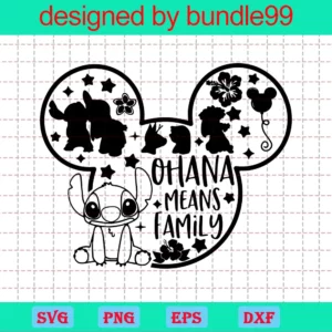 Ohana Means Family Svg, Trending Svg, Lilo And Stitch Svg, Stitch Svg, Lilo Svg, Disney Svg