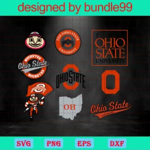 Ohio State Buckeyes Ncaa Bundle, Buckeyes Logo, Football Invert