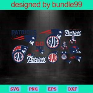 Patriots Bundle, New England Patriots, Nfl Sport, Nfl Football Invert