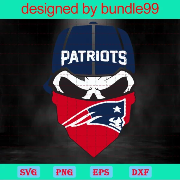 Patriots Head Skull, New England Patriots, Nfl Sport, Nfl Football Invert