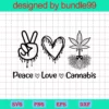 Peace Love Cannabis, Marijuana, 420, Smoke Weed, High, Rolling Tray