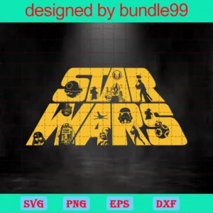 Star Wars Svg, Digital Sticker, Digital Download, Tshirt Design, Svg File For Cricut, Vinyl Cut, Cutting Files, Png, Pdf, Jpg