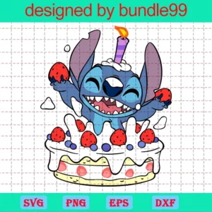 Stitch Birthday Svg, Birthday Svg, Birthday Cake, Birthday Gift, Stitch Cake, Disney Stitch, Stitch Birthday, Stitch Svg