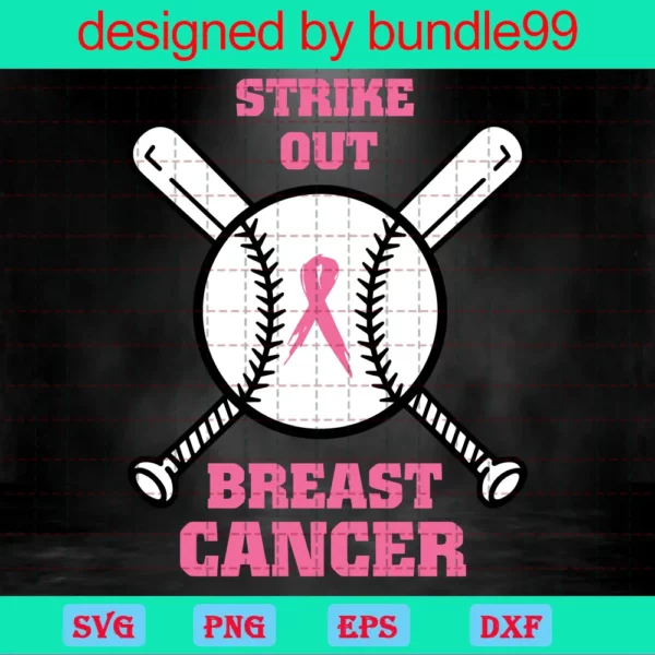 Strike Out, Trending, Baseball, Pink Ribbon, Breast Cancer