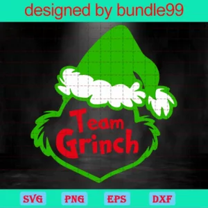 Team Grinch, The Grinch, Resting Grinch Face, Merry Grinchmas Invert