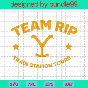 Team Rip, Yellowstone Vector, Yellowstone Clipart, Train Station Tours