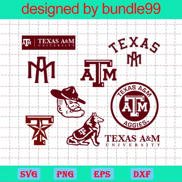 Texas A&M Aggies Logo Bundle, Ncaa, Football