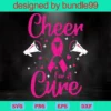 Trending, Cheer, For A Cure, Heart, Pink Ribbon