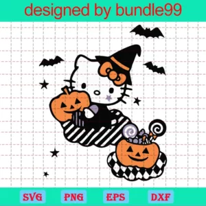 Trick Or Treat, Hello Kitty Witch, Pumpkin, Bats, Halloween Costumes