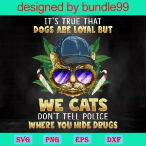 We Cats Don'T Tell Police Where You Hide Drugs Invert