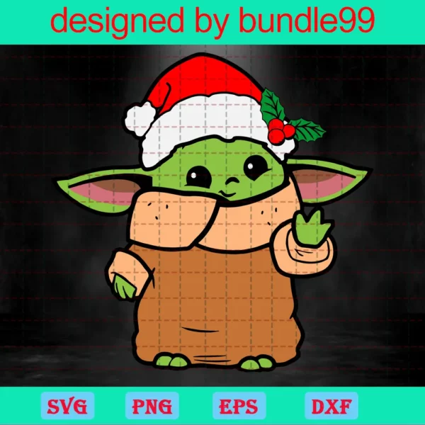 Xmas, Christmas 2020, Santa Yoda, Yoda Star Wars, Cute Baby Yoda Invert