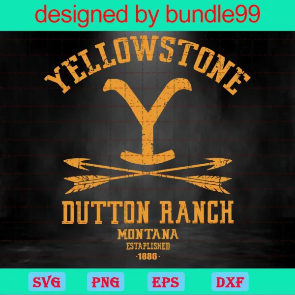 Yellowstone Dutton Ranch Arrows, Brand Logo, Fashion Logo Invert