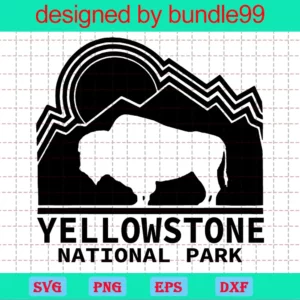 Yellowstone National Park Bison Animal, Brand Logo, Fashion Logo