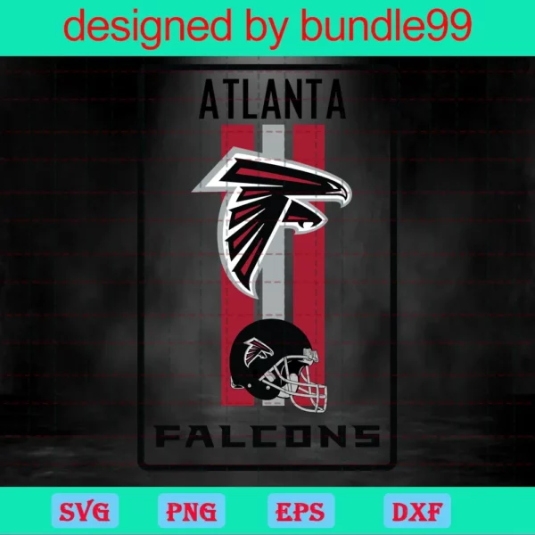 Atlanta Falcons-Png, Clipart Bundle, Cutting File, Sport Invert