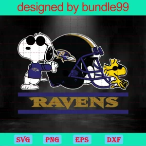 Baltimore Ravens, Clipart Bundle, Cutting File, Sport, Football Invert