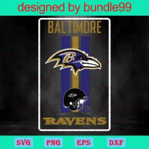 Baltimore Ravens-Png, Clipart Bundle, Cutting File, Sport Invert