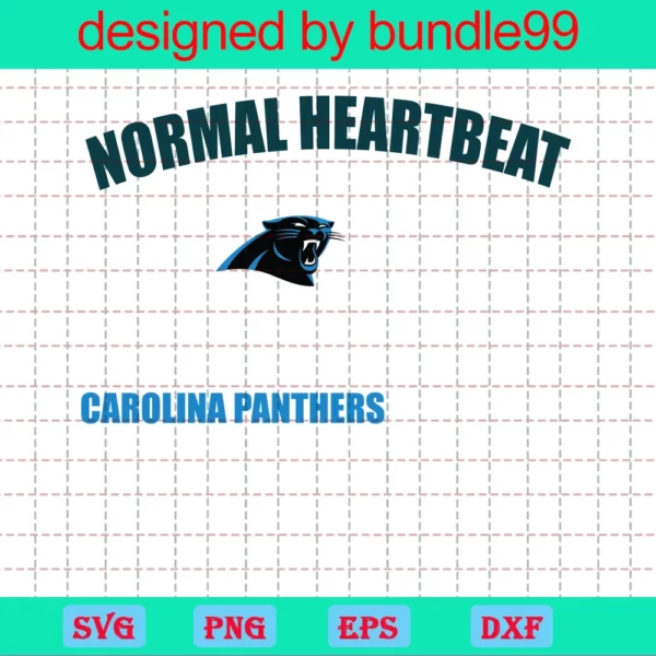 Carolina Panthers Heartbeat, Sport, Football Teams, Nfl Invert