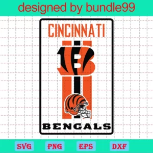 Cincinnati Bengals, Clipart Bundle, Cutting File, Sport