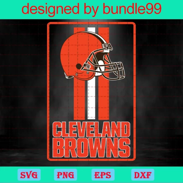 Cleveland Browns, Clipart Bundle, Cutting File, Sport, Football Invert