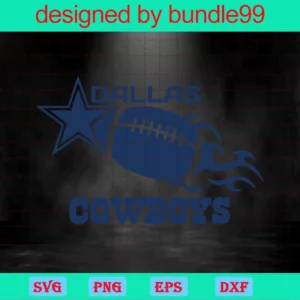 Dallas Cowboys, Clipart Bundle, Cutting File, Sport, Football Invert