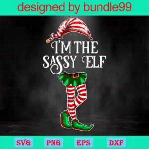 I Am The Sassy Elf, Christmas Shirt, Cricut, Instant Download