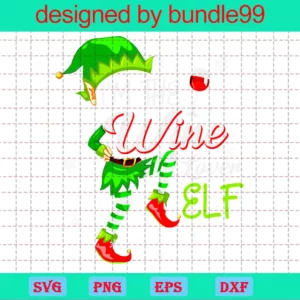 I Am The Wine Love Elf, Merry Christmas, Christmas Shirt Invert