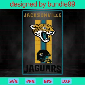 Jacksonville Jaguars, Clipart Bundle, Cutting File, Sport Invert