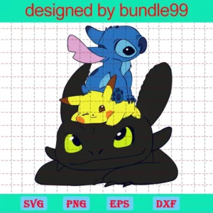 Lilo And Stich, Pikachu, Toothless, Disney, How To Train Your Dragon