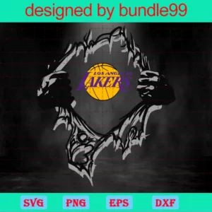 Losangeles Lakers, Clipart Bundle, Cutting File, Sport Invert