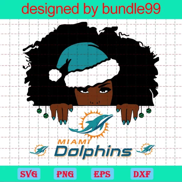 Miami Dolphins, Christmas, Clipart Bundle, Cutting File