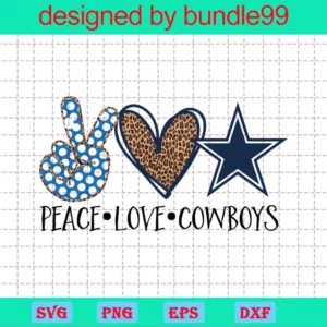 Peace Love Dallas Cowboys, Live Love Cowboys Football