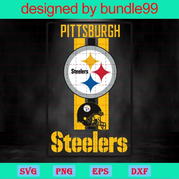 Pittsburgh Steelers-Png, Clipart Bundle, Cutting File Invert
