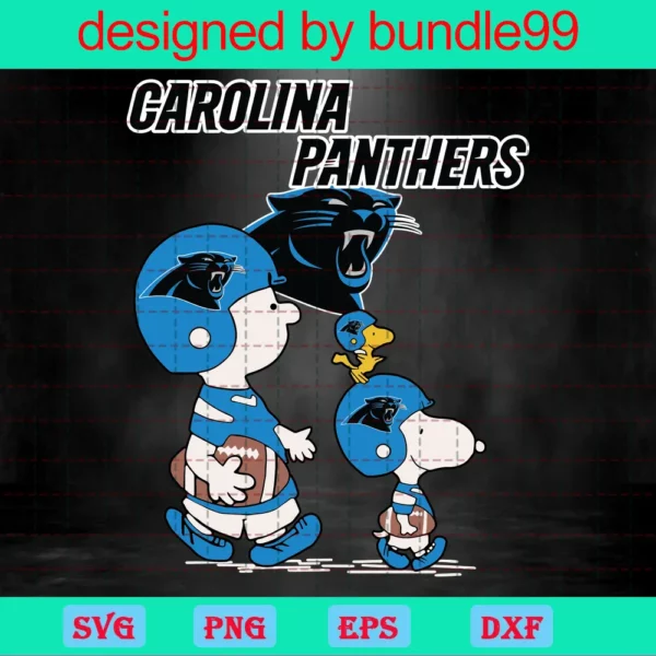 Snoopy The Peanuts Carolina Panthers, Sport, Football Teams Invert