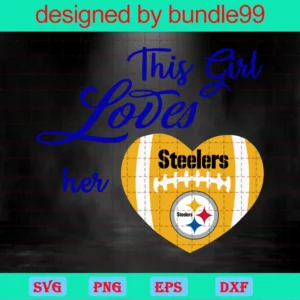 This Girl Lover Her Steeler, Pittsburgh Steelers-Png Invert