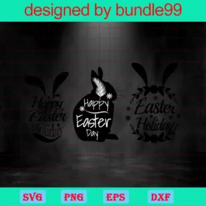 3 Bunnies For Happy Easter Day Quotes Invert